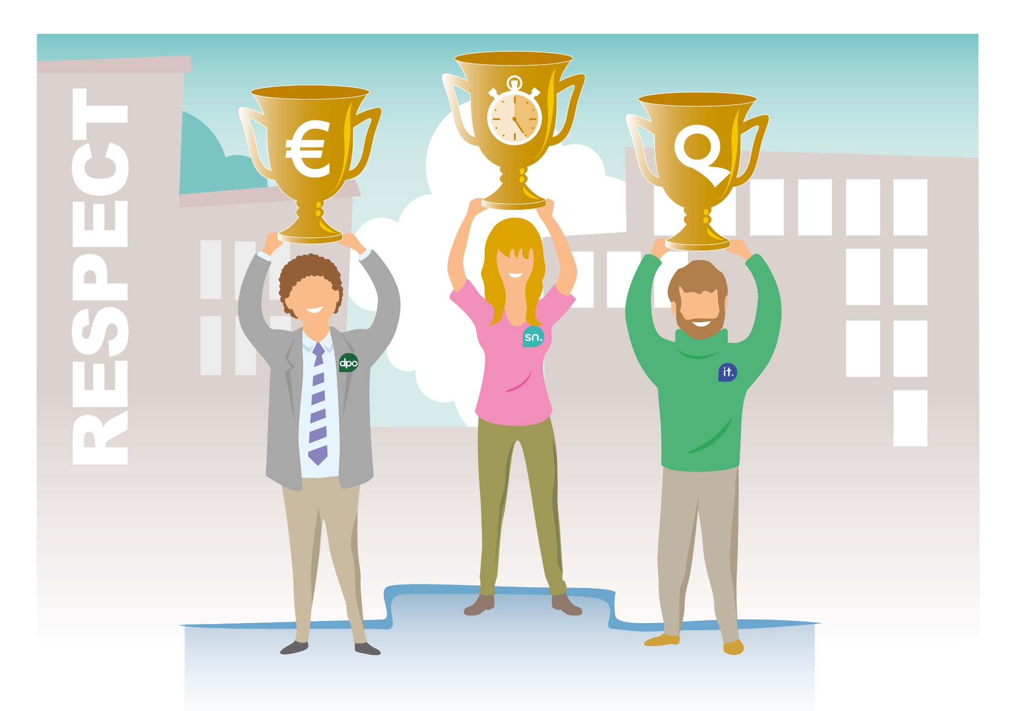 Collaborateurs EXTERN illustrant le respect mutuel
